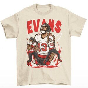 NEW Mike Evans Cartoon Style Tampa Bay Football T-Shirt